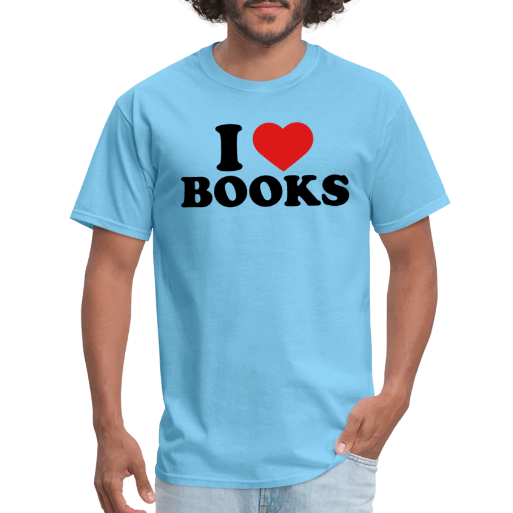 I Love Books T-Shirt Color: white