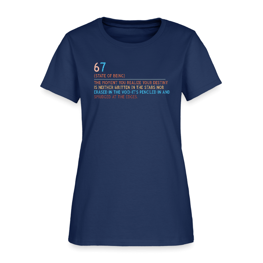 Six Seven Definition 67 Women's T-Shirt Color: blue dusk