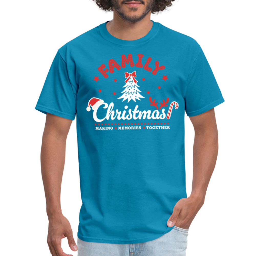 Family Christmas Making Memories Together T-Shirt - turquoise