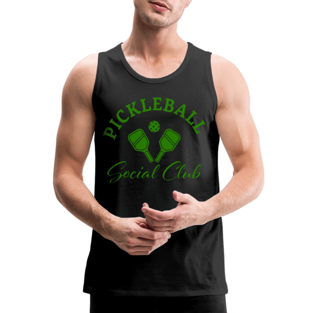 Pickleball Social Club Men’s Premium Tank Top Color: black