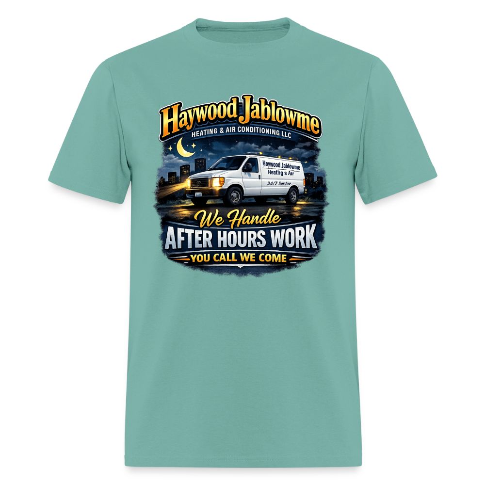 Haywood Jablowme Funny HVAC T-Shirt Color: Black