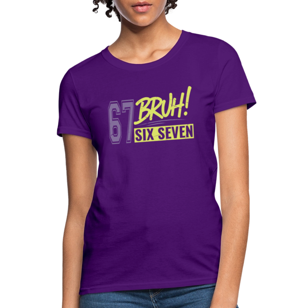 Six Seven Bruh 67 Women's T-Shirt - purple