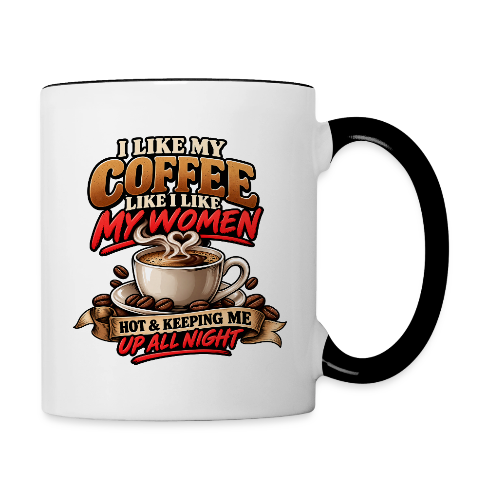 I Like My Coffee Like I Like My Women Funny Coffee Mug Color: White/Black
