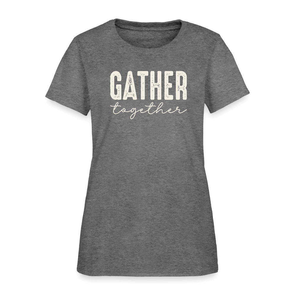 Gather Together (Thanksgiving) Women's T-Shirt Color: graphite heather