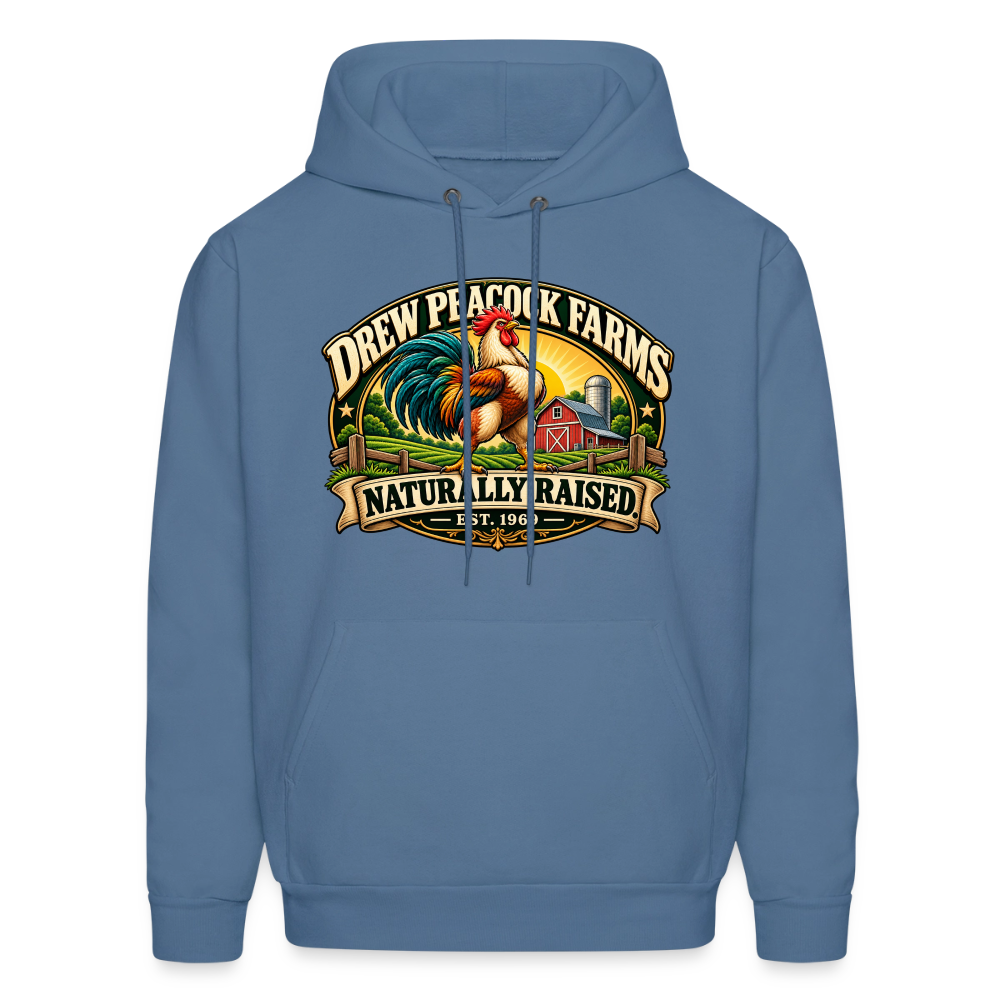 Drew Peacock Farms Hoodie - denim blue