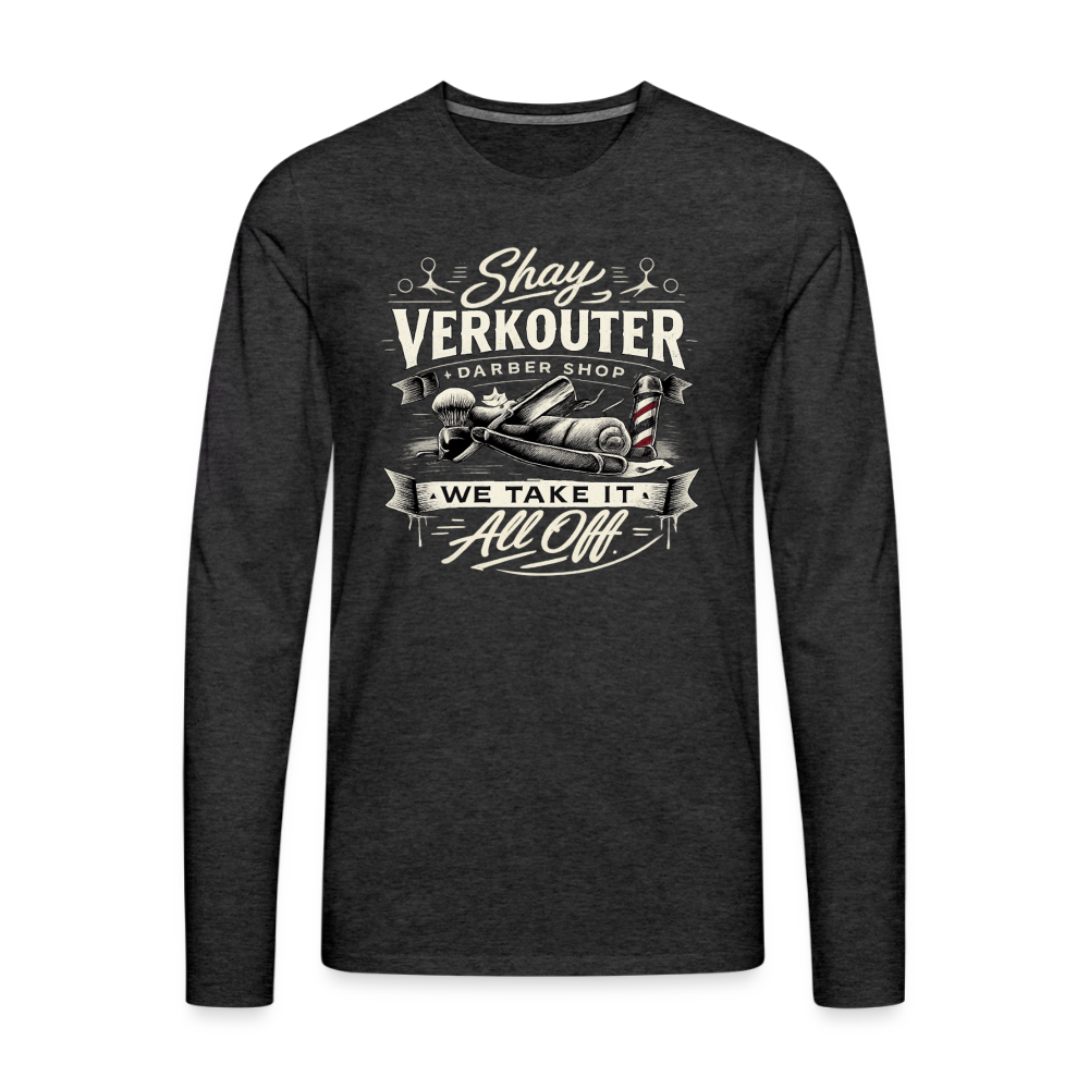 Shay Verkouter Barber Shop Funny Long Sleeve Shirt Color: Black