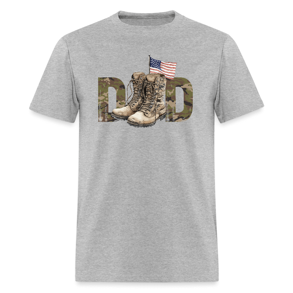 Military Dad T-Shirt - heather gray