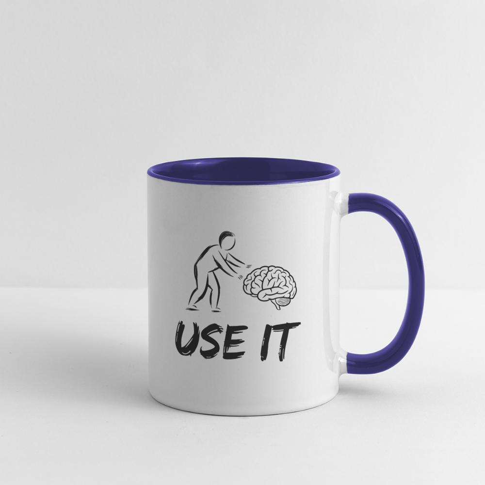 Funny You Have A Brain Use It (Sarcastic Humor) Coffee Mug Color: white/black