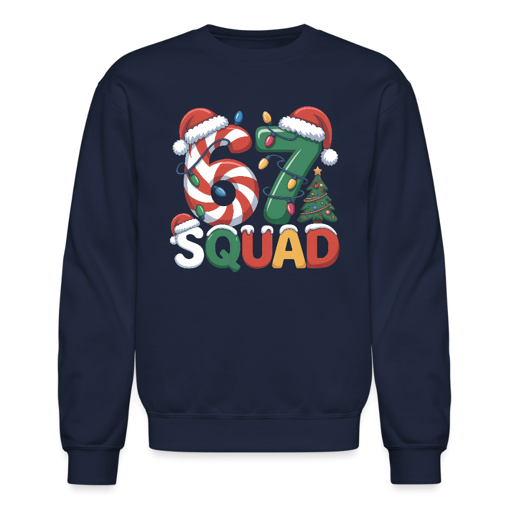 Six Seven Squad Christmas 67 Sweatshirt Color: navy