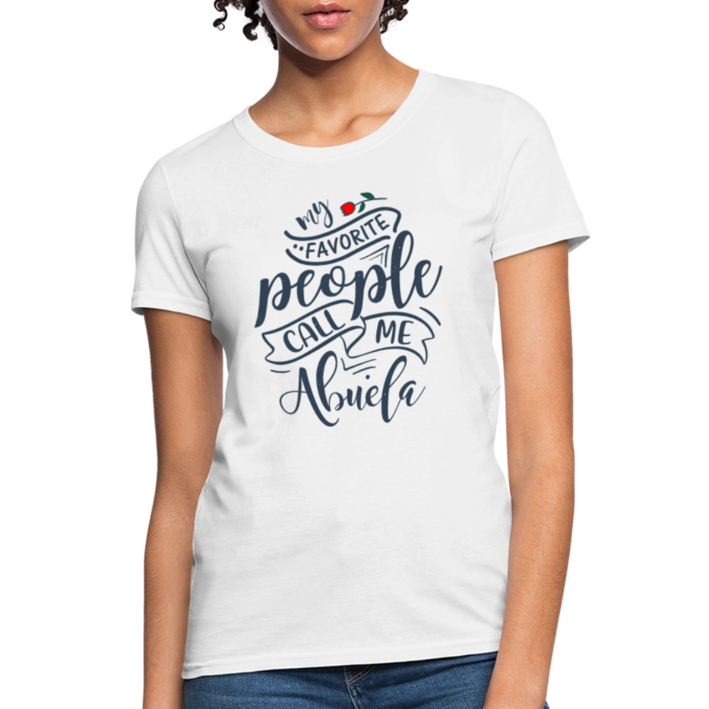 My Favorite People Call Me Abuela Tee – Women’s Shirt - white