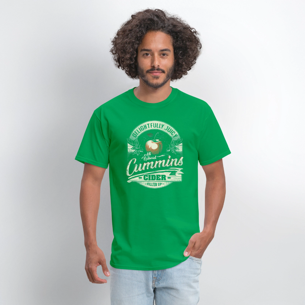 Vintage Cummins Cider (Funny Adult Humor) T-Shirt - bright green