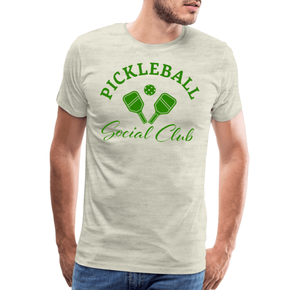 Pickleball Social Club Men's Premium T-Shirt - heather oatmeal