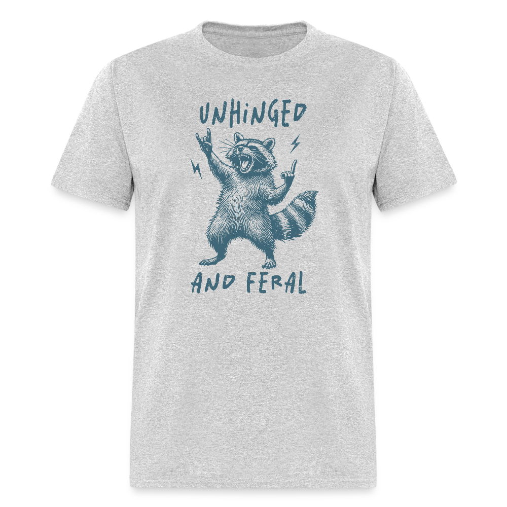 Unhinged and Feral T-Shirt - heather gray