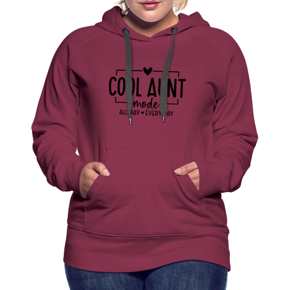Cool Aunt Mode Women’s Premium Hoodie - burgundy