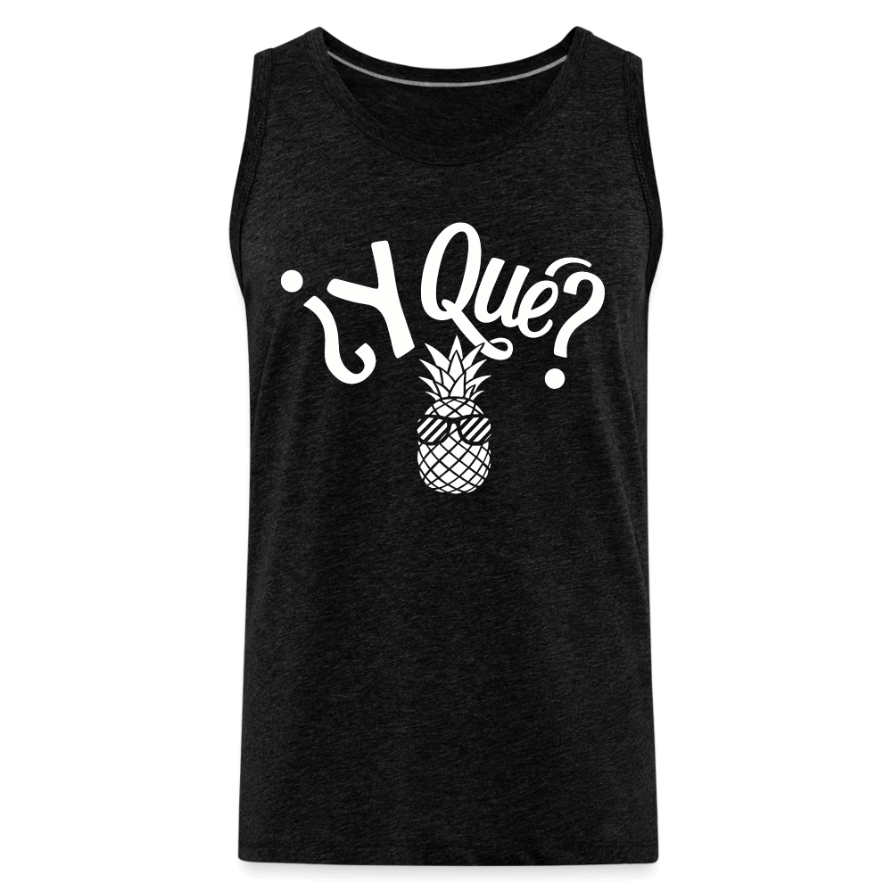 Y Que Piña (Latin Attitude) Men’s Premium Tank Top Color: royal blue