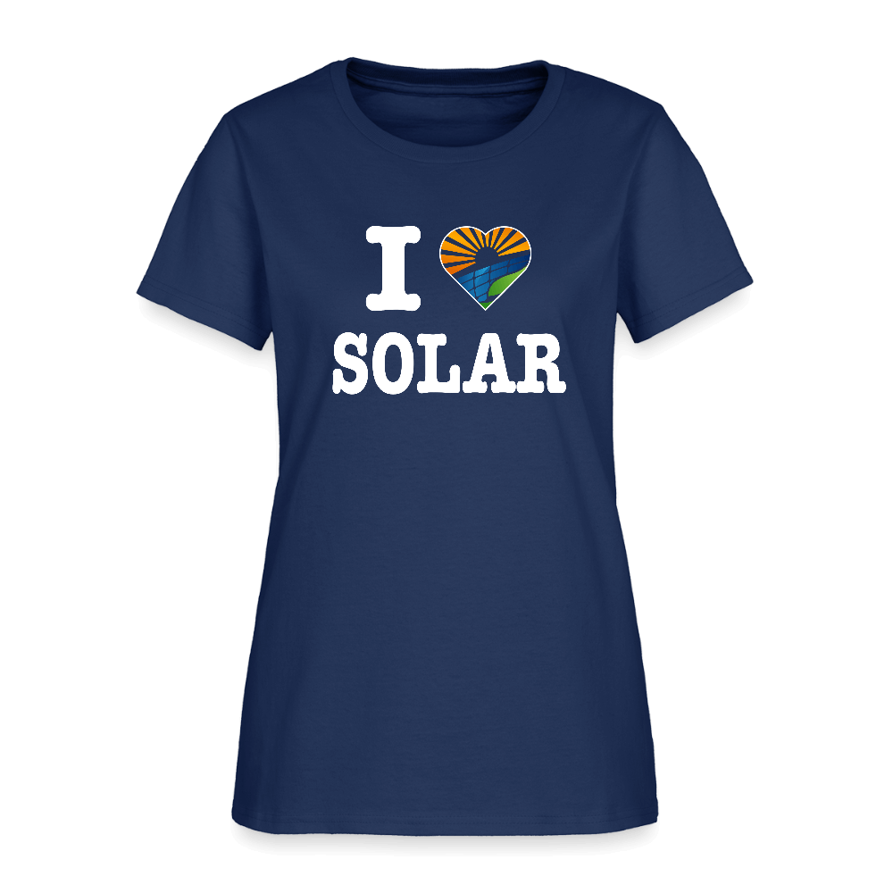 I Love Solar Women's T-Shirt Color: blue dusk