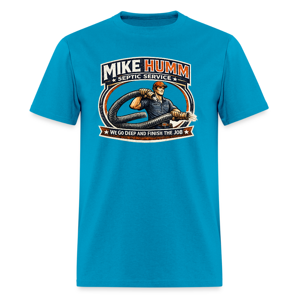 Mike Humm Septic Service T-Shirt Funny Adult Humor Tee Color: heather gray