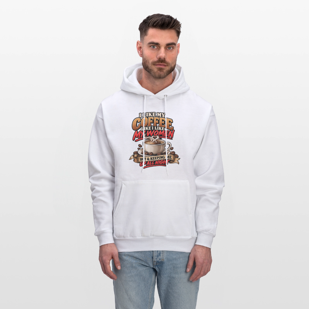 I Like My Coffee Like I Like My Women Funny Hoodie Color: Asphalt Gray