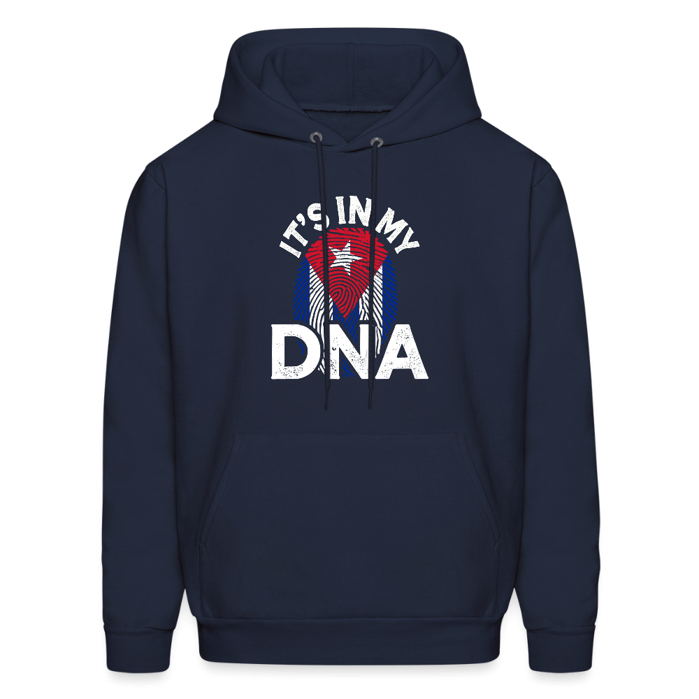 Cuba DNA Hoodie – Cuban Flag Fingerprint Design Color: navy