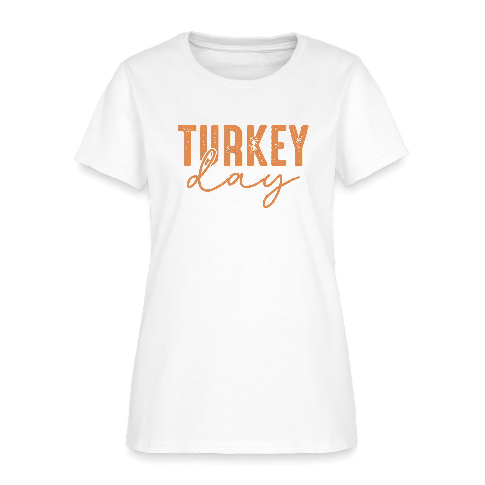 Turkey Day (Thanksgiving) Women's T-Shirt Color: white