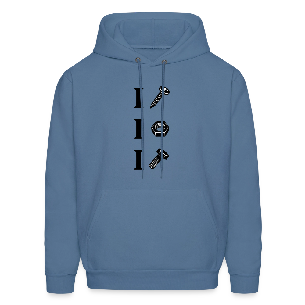 I Screw I Nut I Bolt – Funny Adult Humor Hoodie Color: denim blue