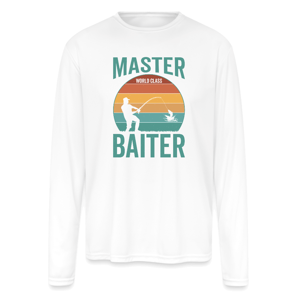 Master Baiter Performance Long Sleeve Fishing Shirt - white
