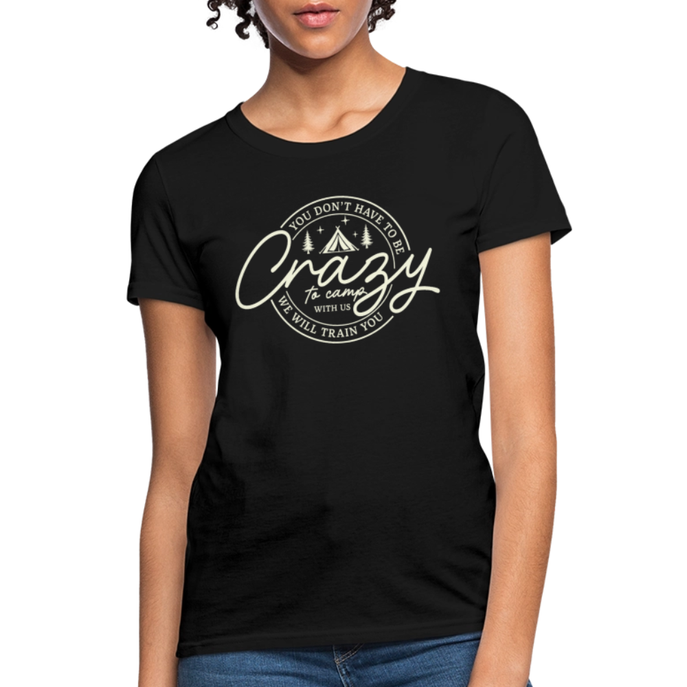 Crazy Camping Women's T-Shirt - black