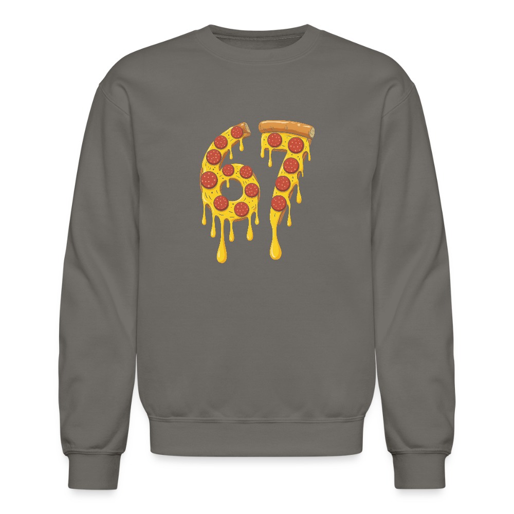 Six Seven 67 Pizza Sweatshirt - asphalt gray