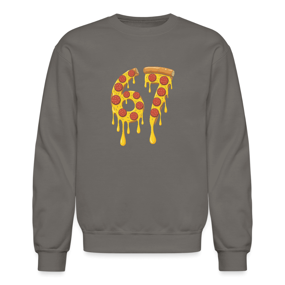 Six Seven 67 Pizza Sweatshirt Color: asphalt gray