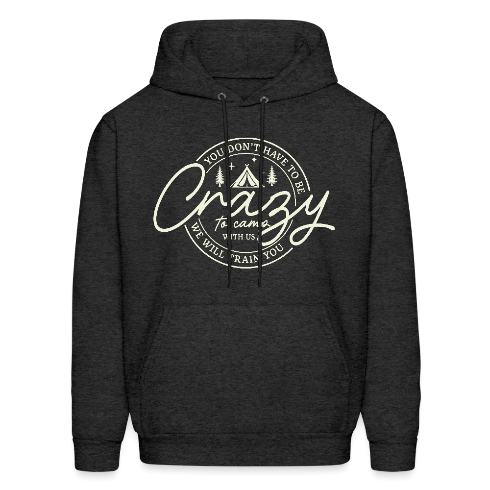 Crazy Camping Hoodie Color: charcoal grey