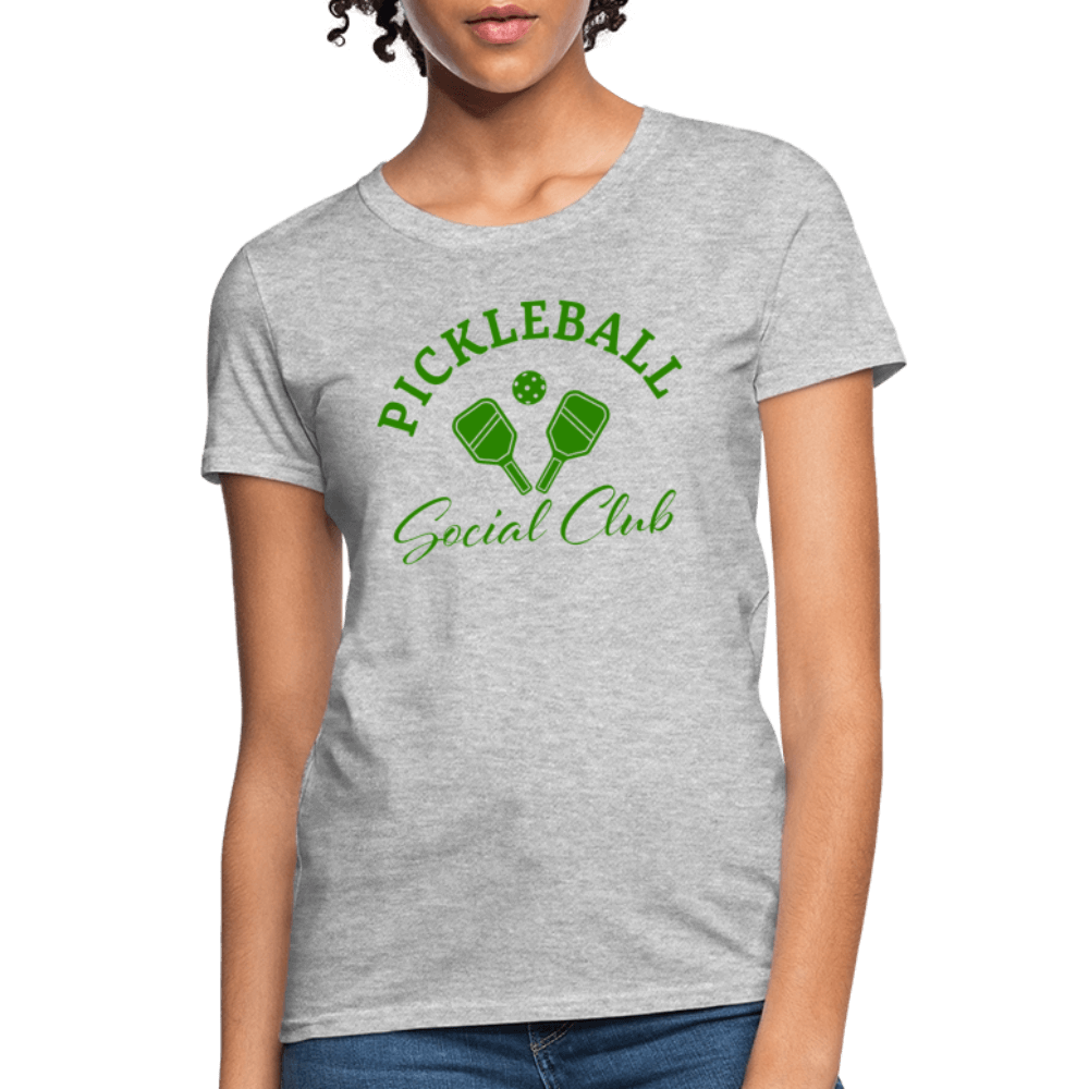 Pickleball Social Club Women's T-Shirt - heather gray