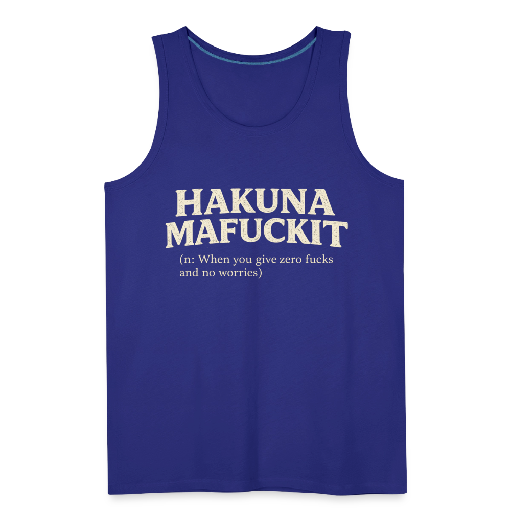 Hakuna Mafuckit Men’s Funny Graphic Tank Color: Black