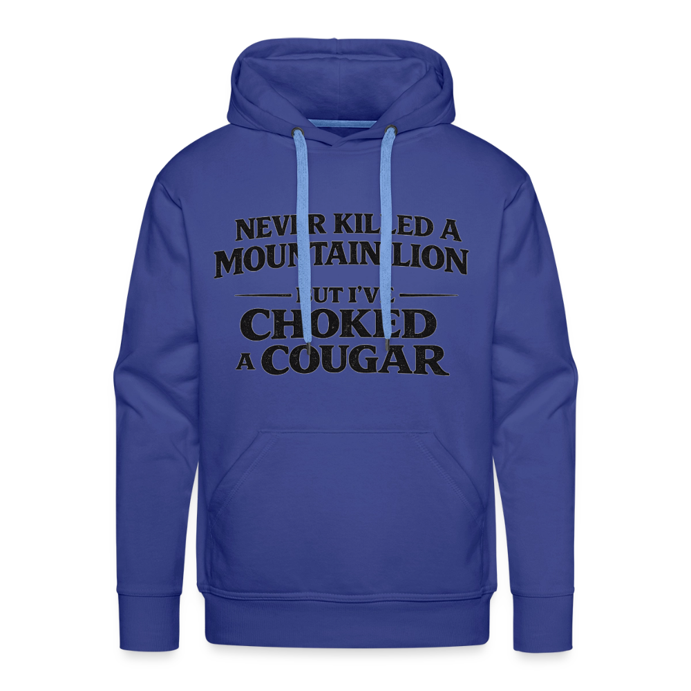 Choked a Cougar Funny Adult Humor Hoodie - royal blue