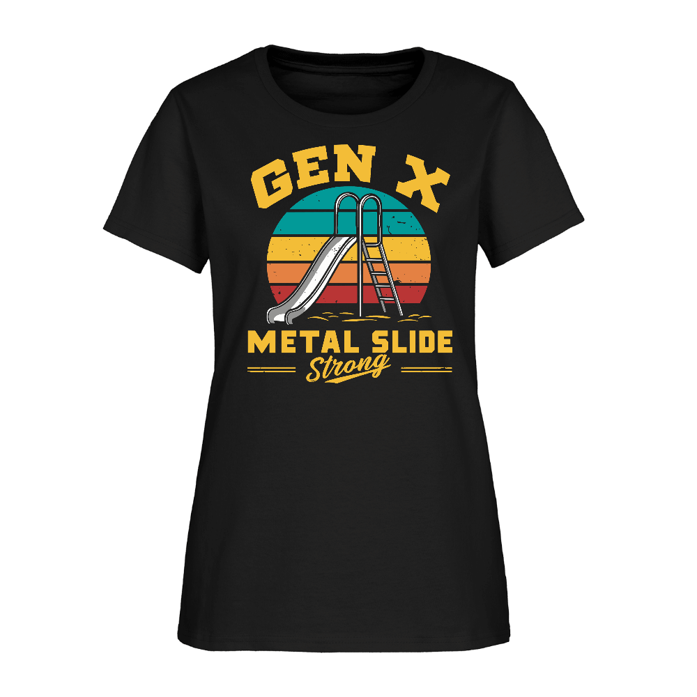 Gen-X Metal Slide Strong Women’s Tee Color: black