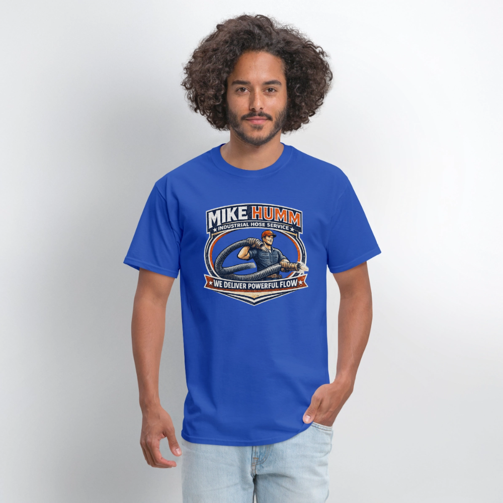 Mike Humm Industrial Hose Service Funny Adult Humor Shirt Color: white