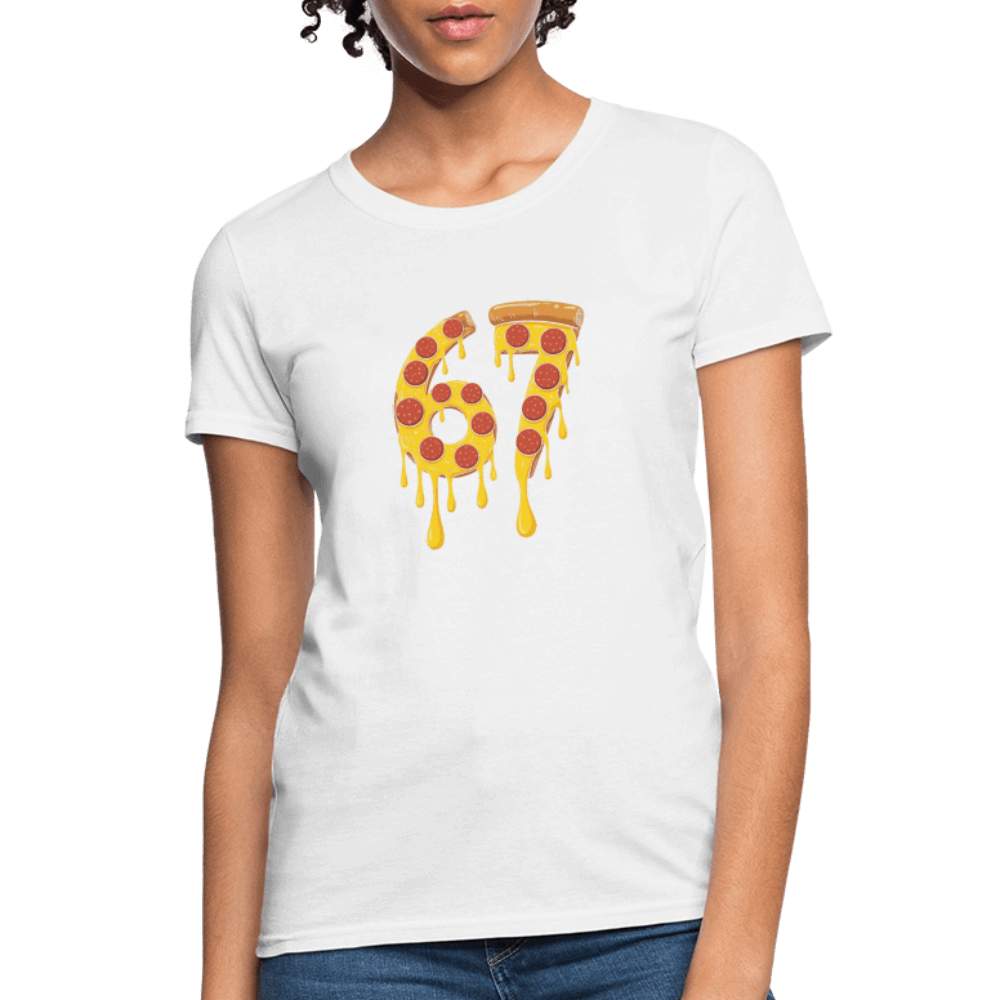 Six Seven 67 Pizza Women's T-Shirt Color: black