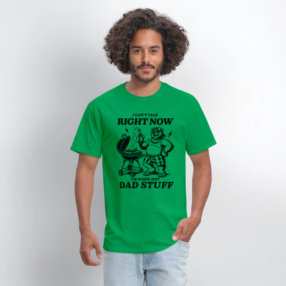 Doing Hot Dad Stuff (BBQ) T-Shirt - bright green