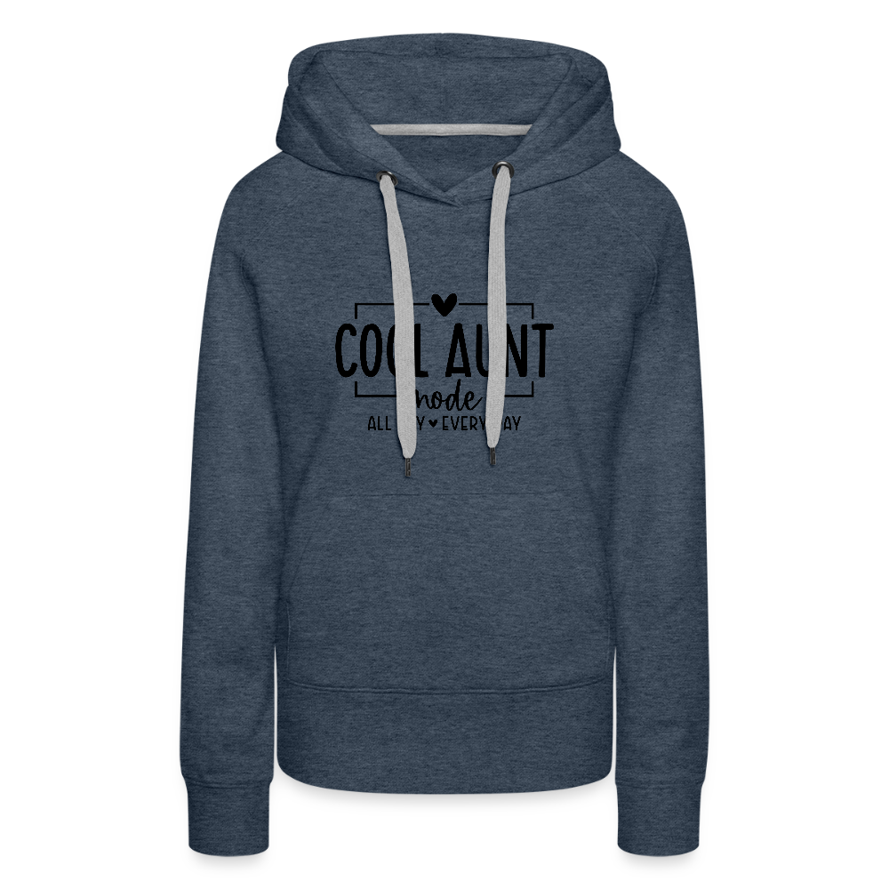 Cool Aunt Mode Women’s Premium Hoodie - heather denim