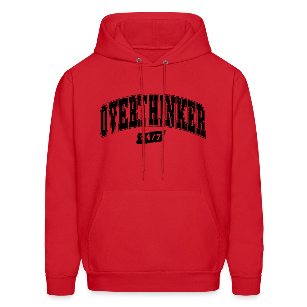 Overthinker 24/7 Hoodie – Stay Cozy While Overthinking - red