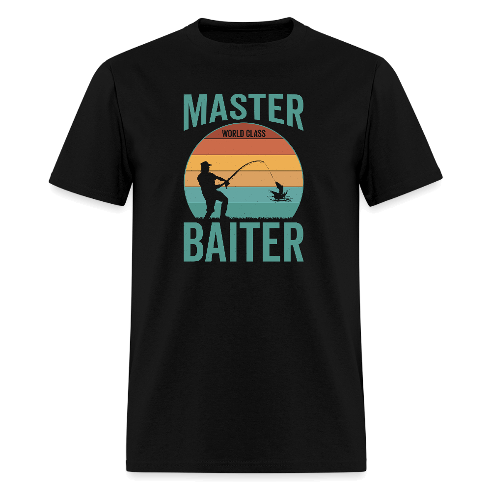 Master Baiter Funny Fishing T-Shirt - black