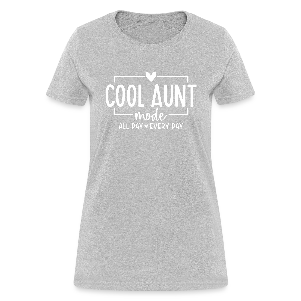 Cool Aunt Mode Women's Contoured T-Shirt - heather gray