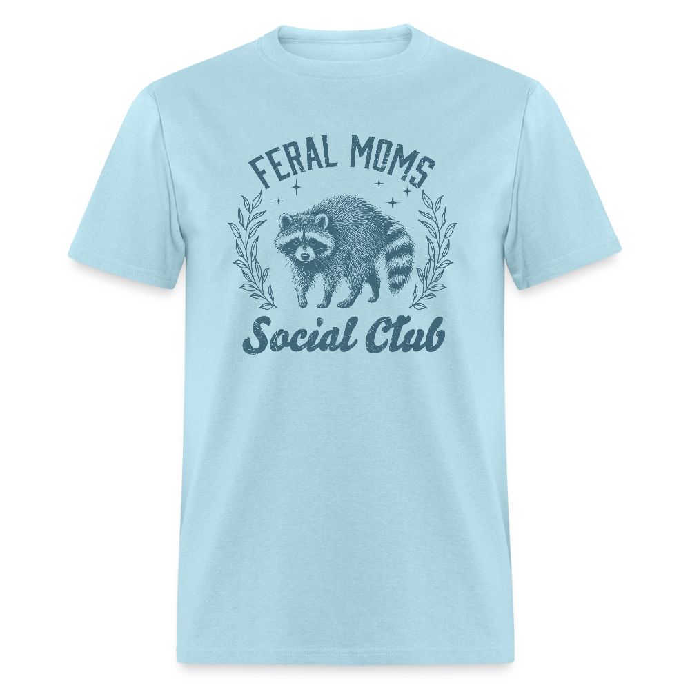 Feral Mom's Social Club T-Shirt - powder blue