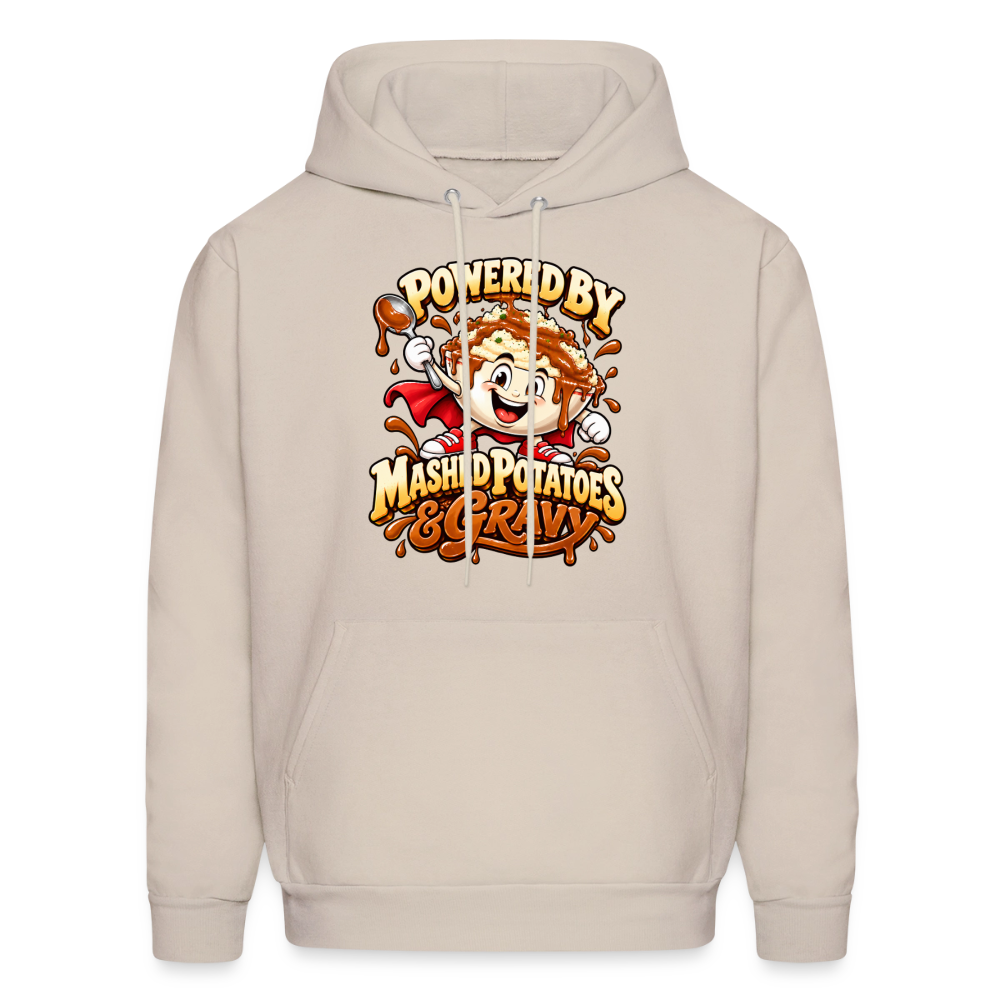 Powered by Mashed Potatoes & Gravy – Superhero Hoodie - Sand