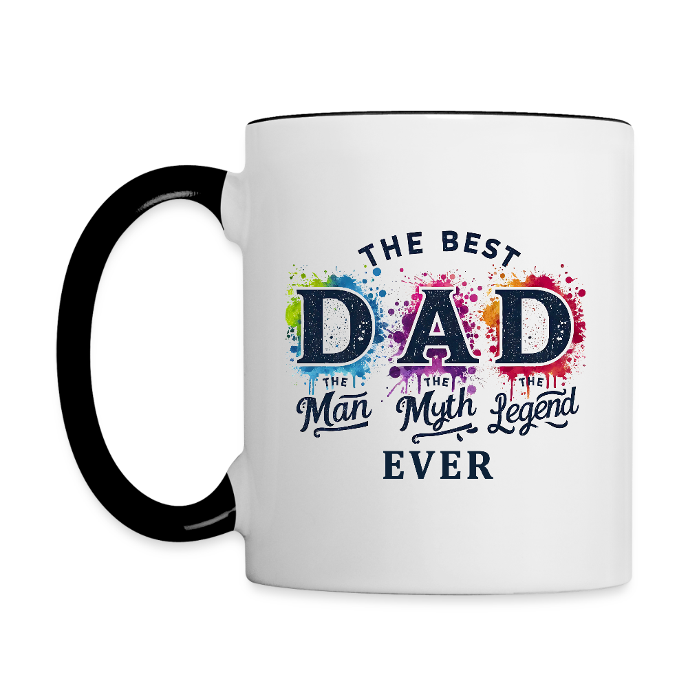 Best Dad Ever Coffee Mug for Fathers Color: white/cobalt blue