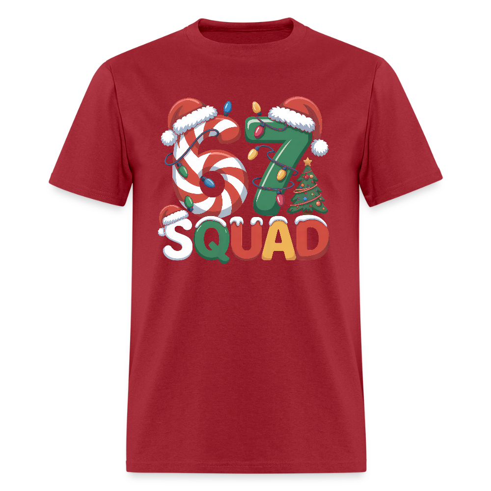 Six Seven Squad - Christmas 67 T-Shirt - dark red