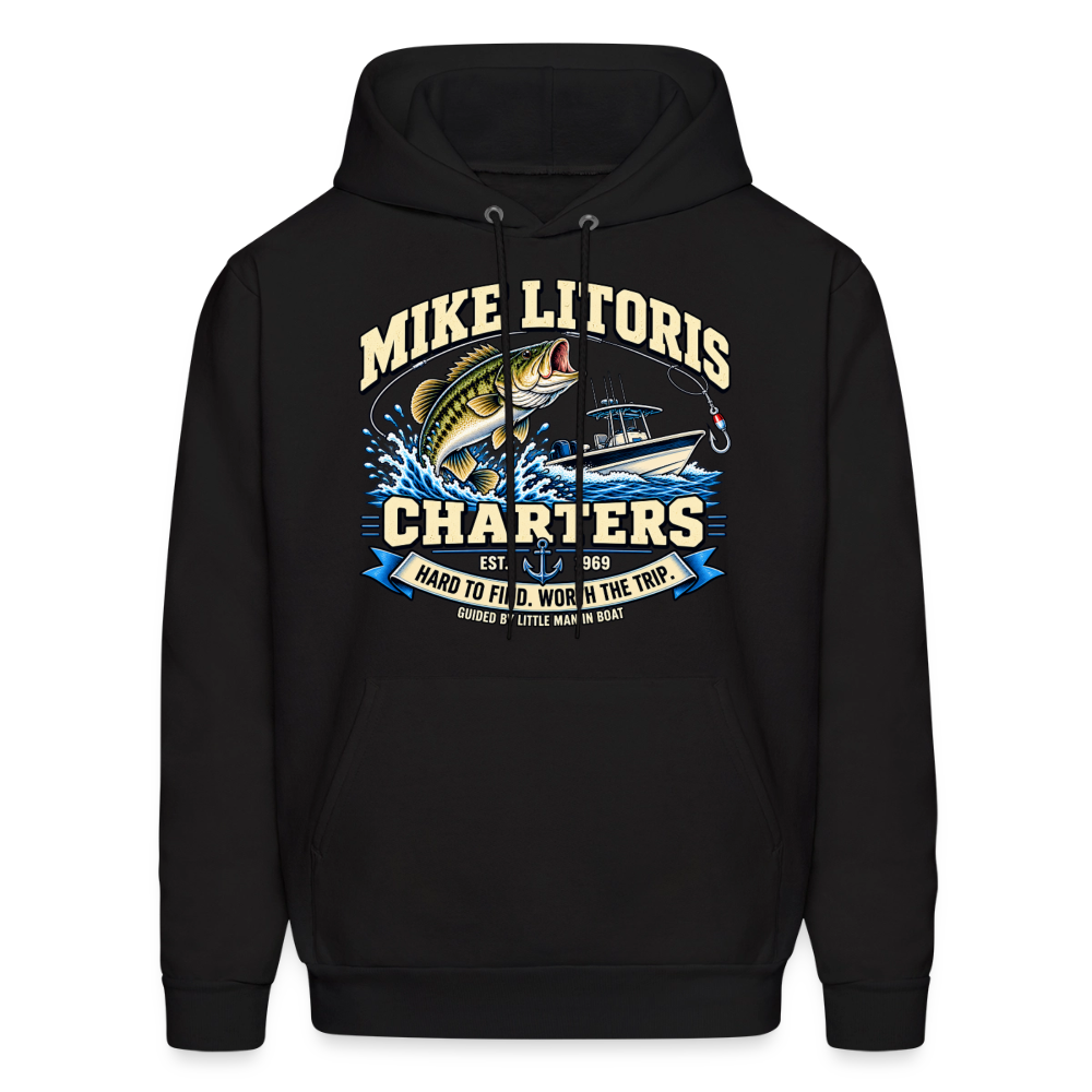 Mike Litoris Fishing Charters Hoodie Color: Black
