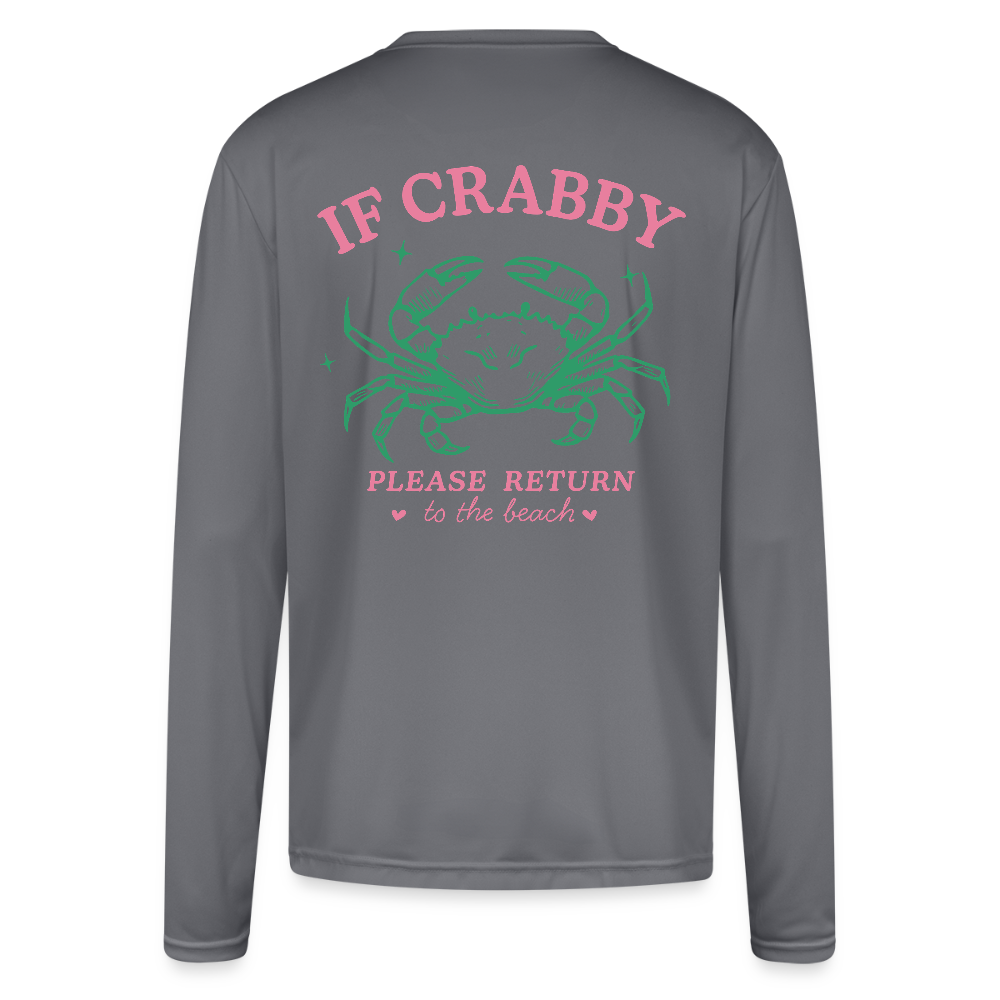 If Crabby Return to Beach Shirt – Men’s UPF 44+ Color: white