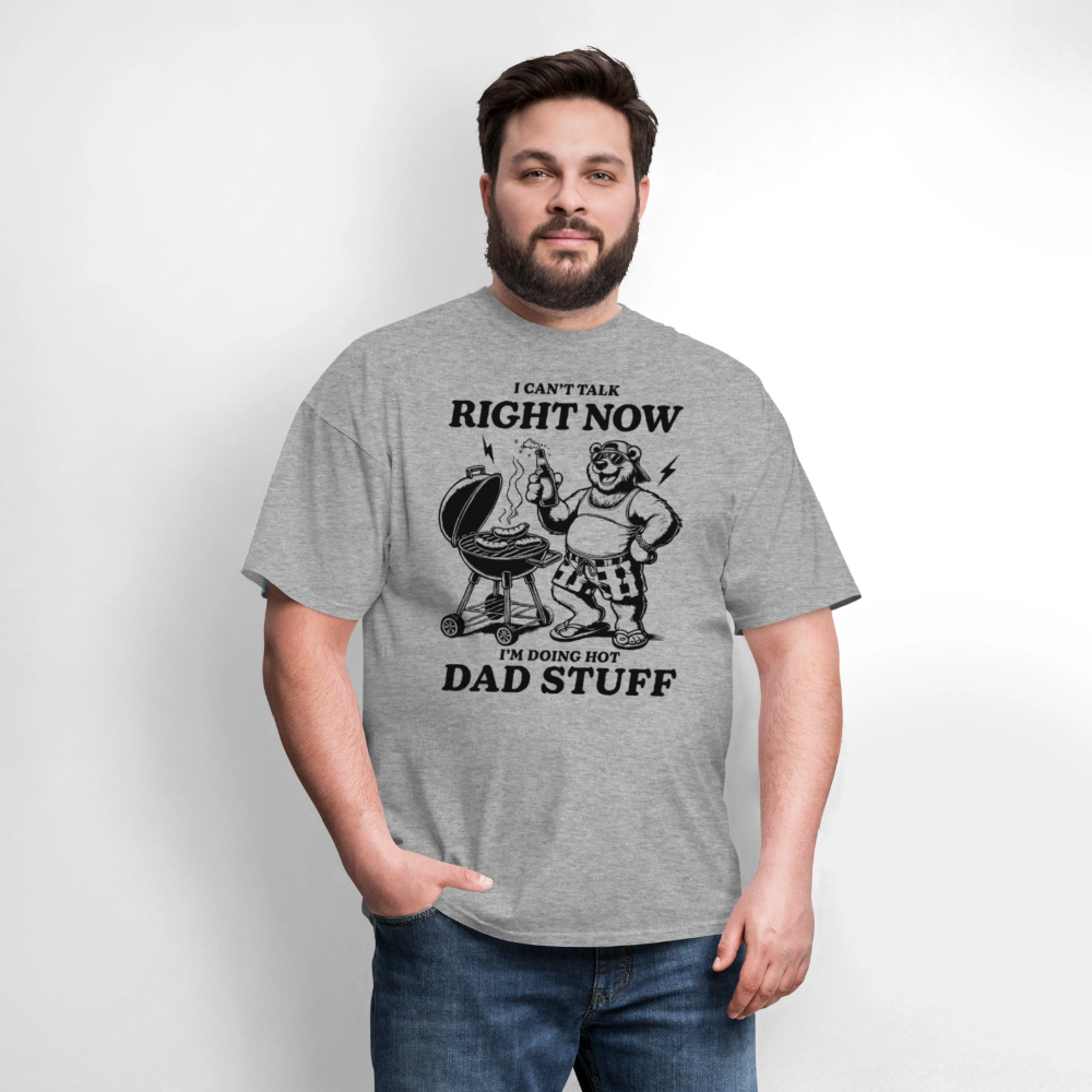 Doing Hot Dad Stuff (BBQ) T-Shirt - heather gray