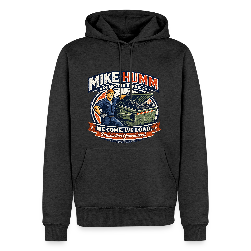 Mike Humm Dumpster Service Men’s Premium Hoodie (Adult Humor, Sexual Humor) Color: heather anthracite