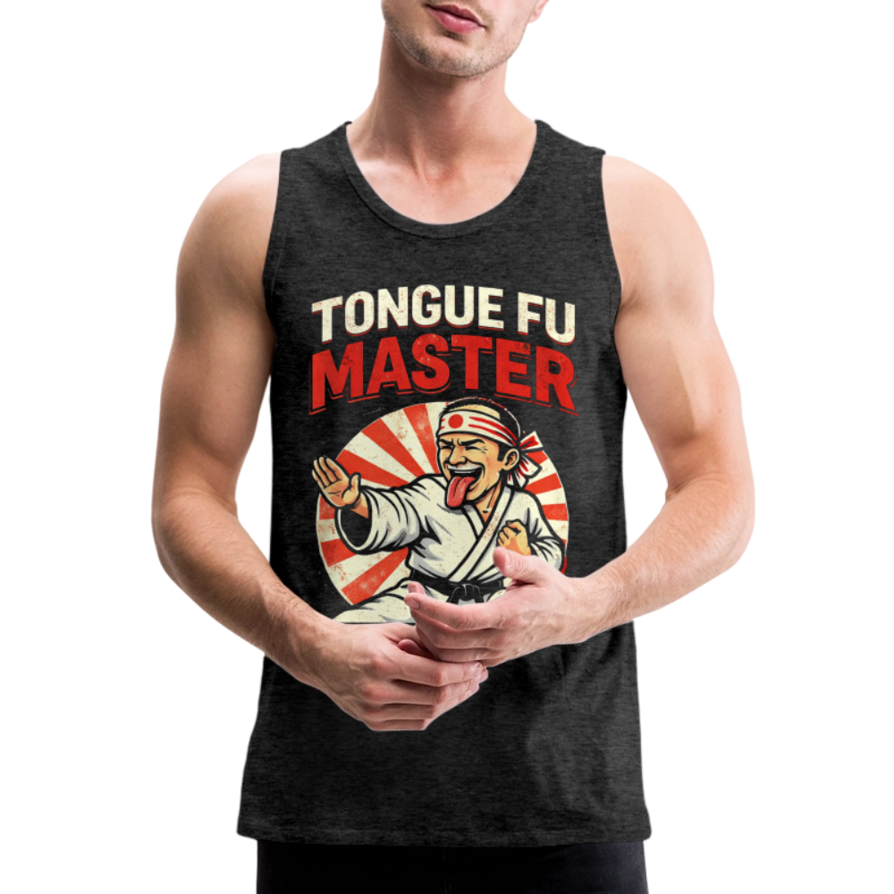 Tongue FU Master Tank Top Color: Black